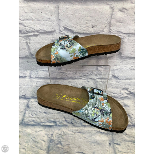 Sandals Flats By Birkenstock In Blue & Green, Size: 9