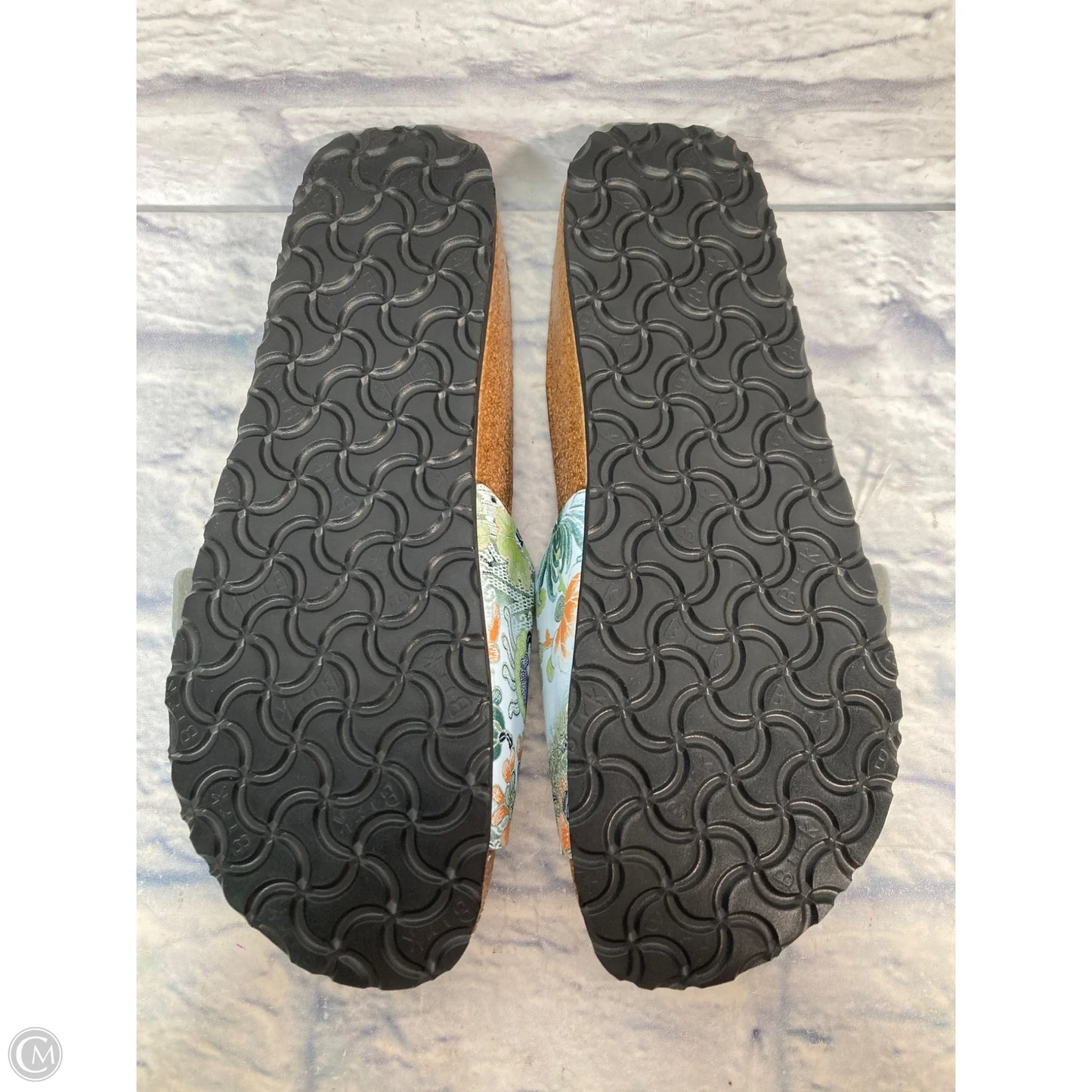 Sandals Flats By Birkenstock In Blue & Green, Size: 9