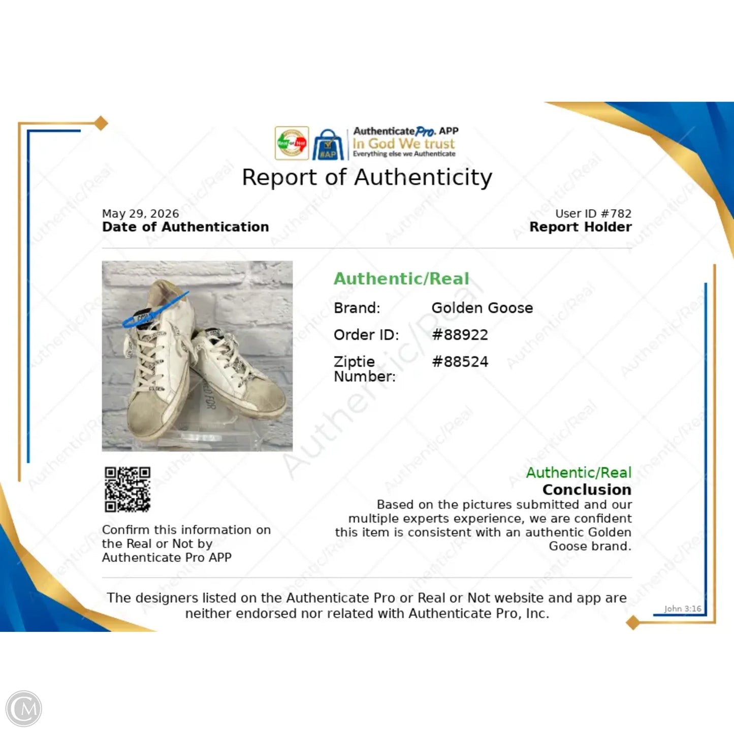 Shoes Luxury Designer By Golden Goose In Gold & White, Size: 10