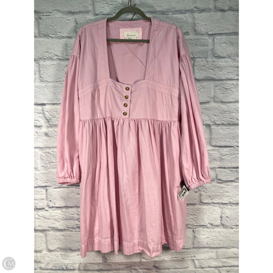 Dress Casual Short By Anthropologie In Pink, Size: Xl
