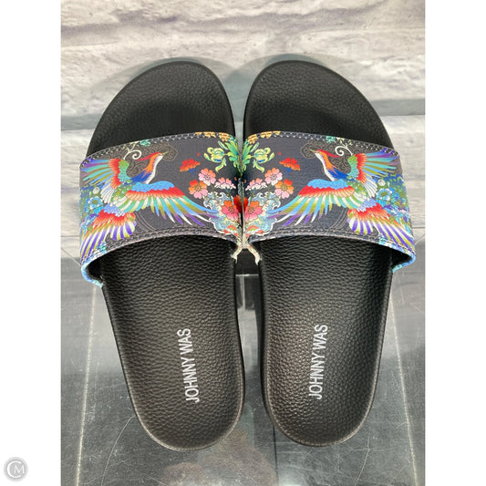 Sandals Flats By Johnny Was In Black, Size: 7