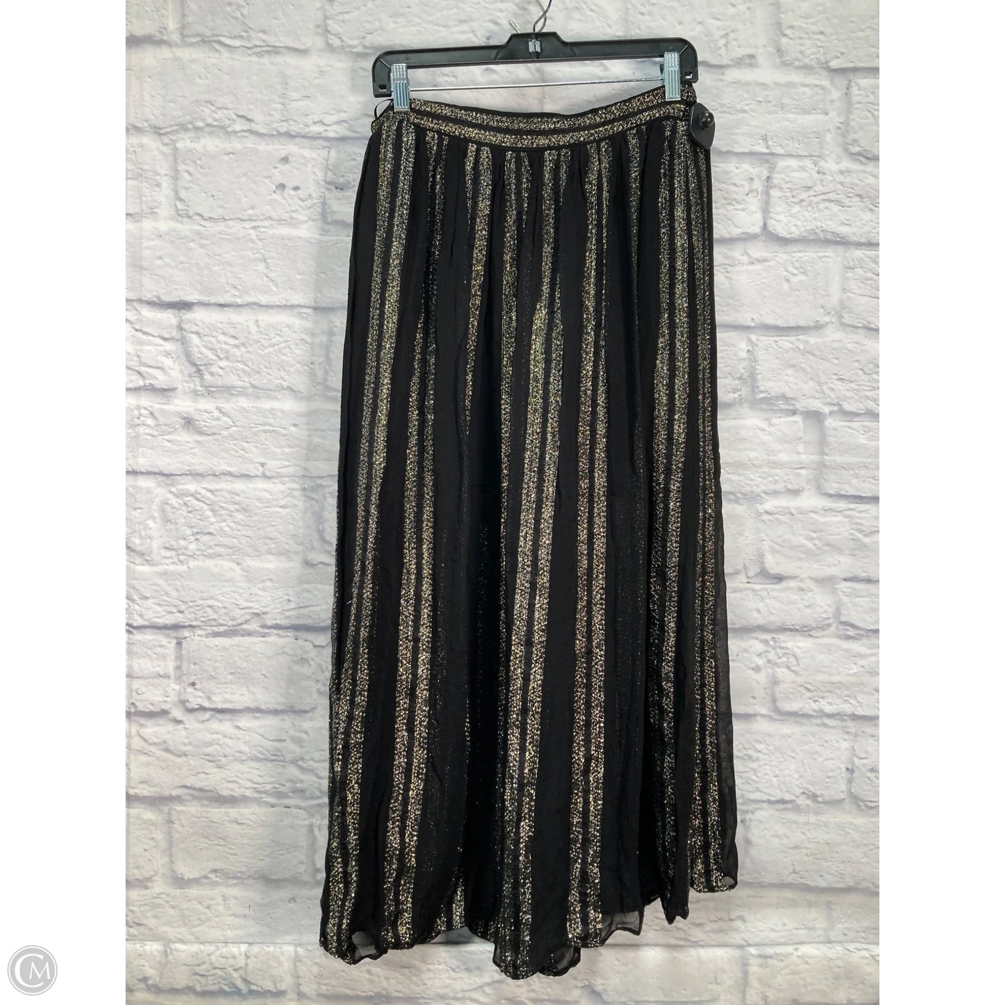 Skirt Maxi By Free People In Black & Gold, Size: L