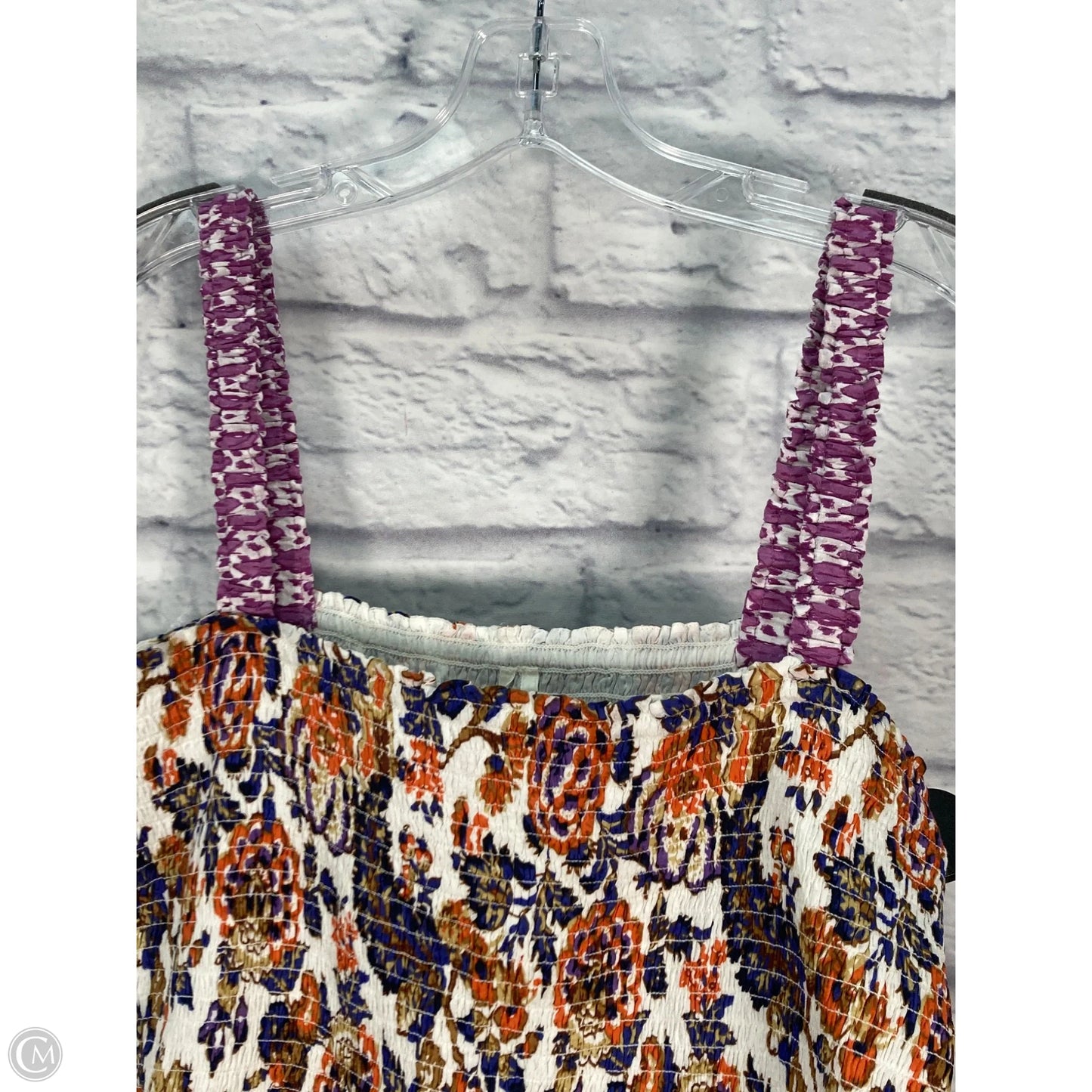 Top Sleeveless By Anthropologie In Blue & Orange, Size: M