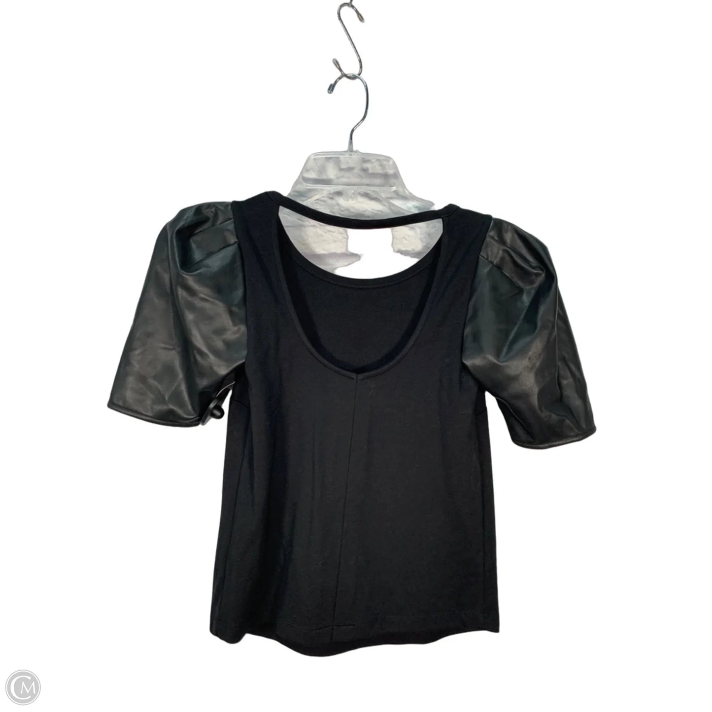 Top Short Sleeve By Anthropologie In Black, Size: Xxsp