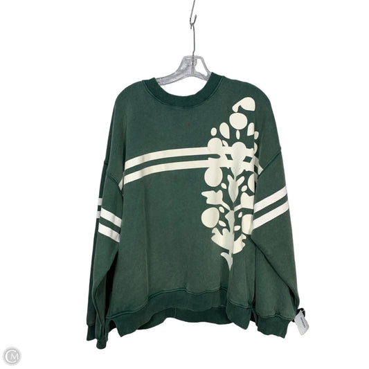 Sweatshirt Collar By Free People In Green, Size: S
