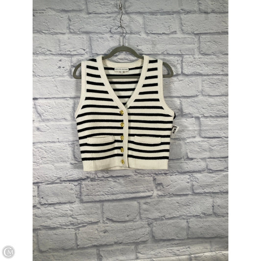 Vest Sweater By English Factory In Black & White, Size: S