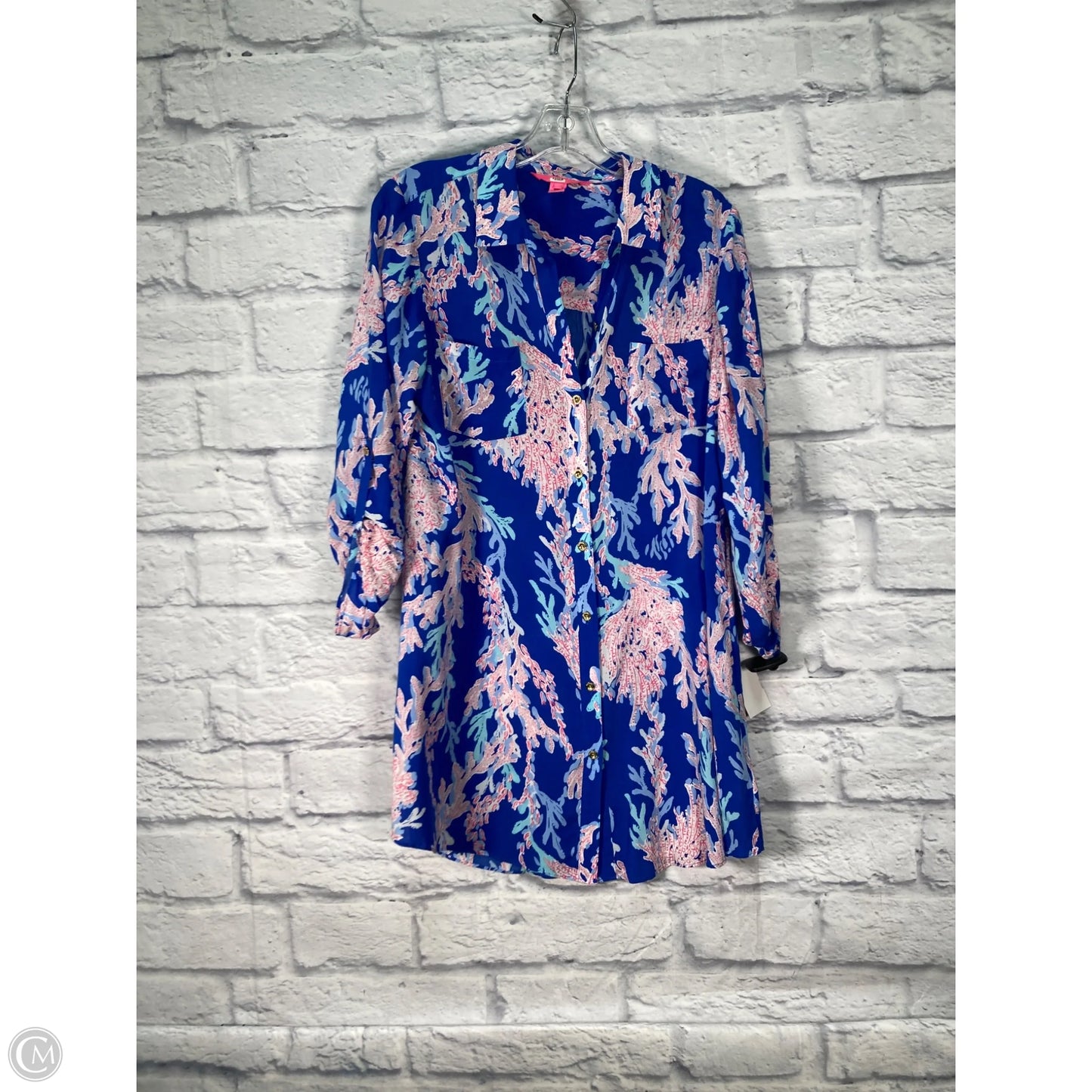 Dress Designer By Lilly Pulitzer In Blue & Pink, Size: S