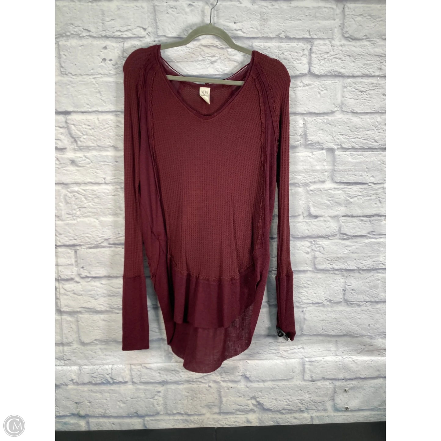 Top Long Sleeve By We The Free In Maroon, Size: S