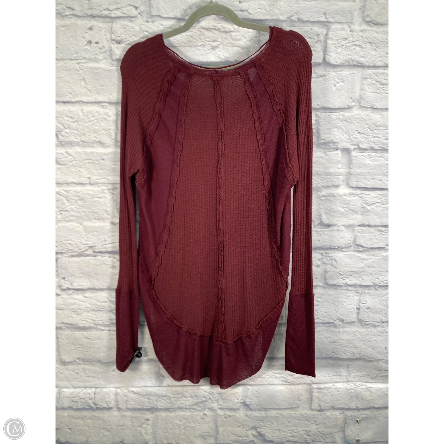 Top Long Sleeve By We The Free In Maroon, Size: S