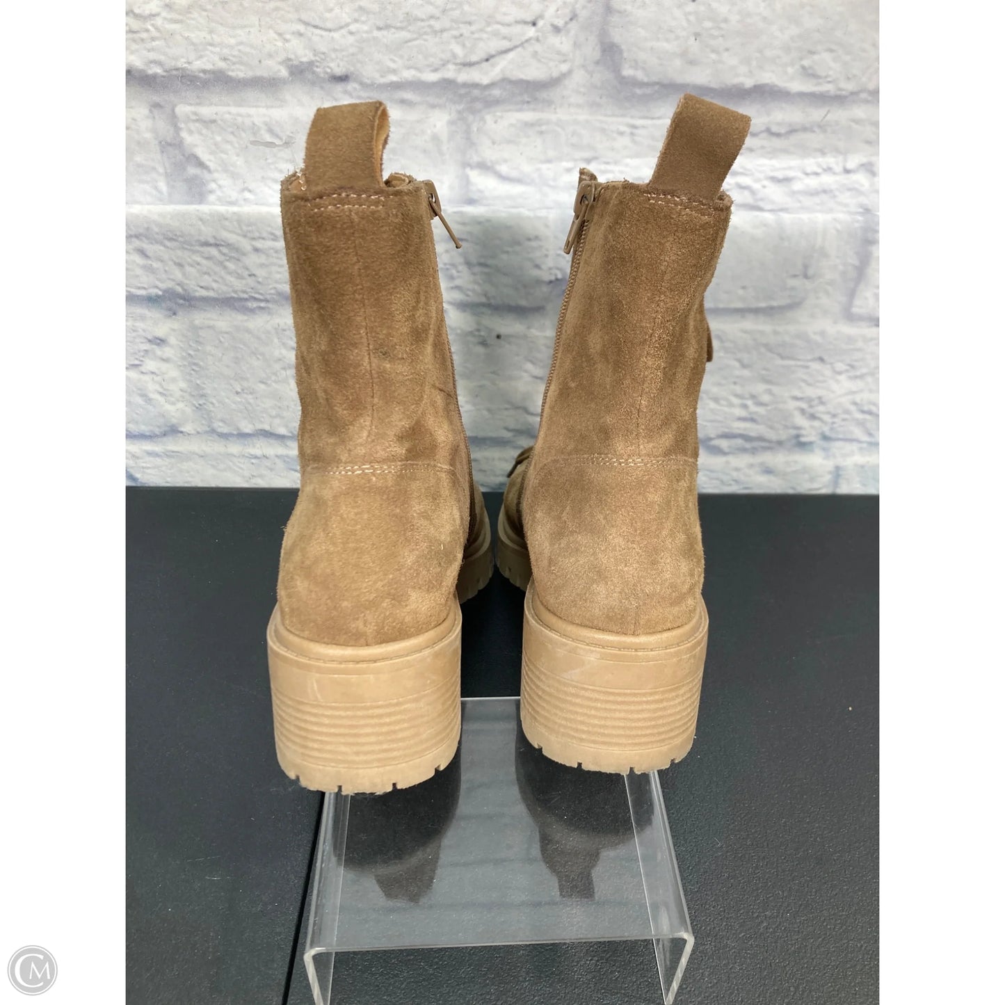 Boots Combat By Crown Vintage In Beige, Size: 10