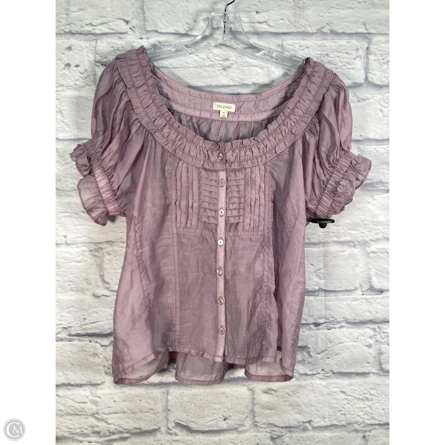 Top Short Sleeve By Pilcro In Purple, Size: M