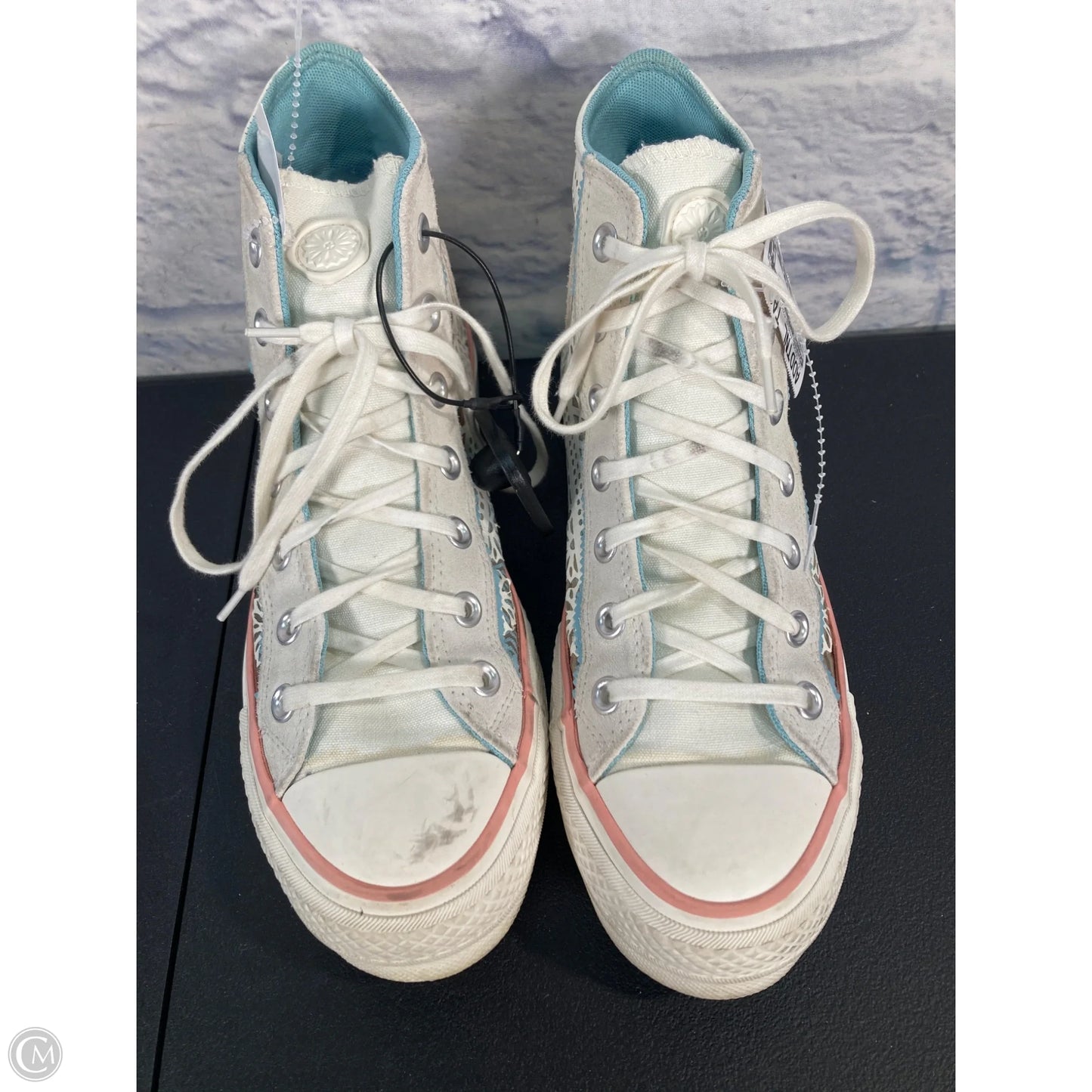 Shoes Sneakers Platform By Converse In Blue & Pink, Size: 8