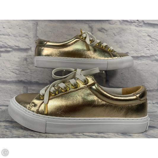 Shoes Designer By Lilly Pulitzer In Gold & White, Size: 7