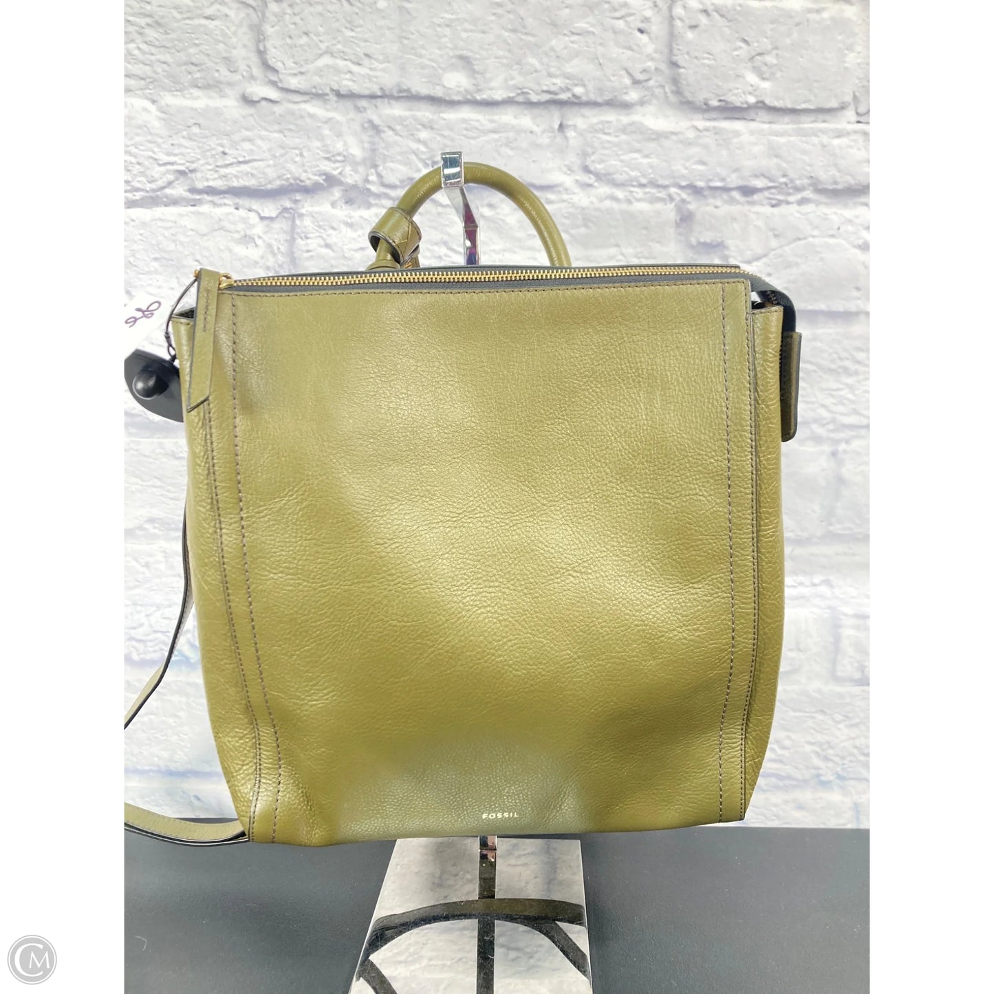Backpack Leather By Fossil, Size: Large