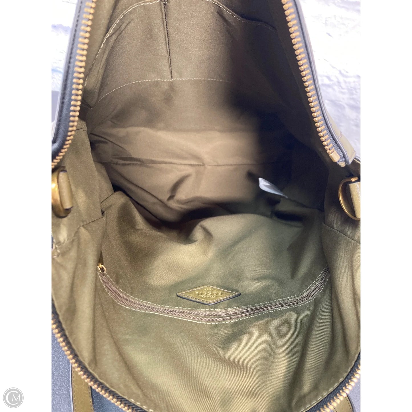 Backpack Leather By Fossil, Size: Large