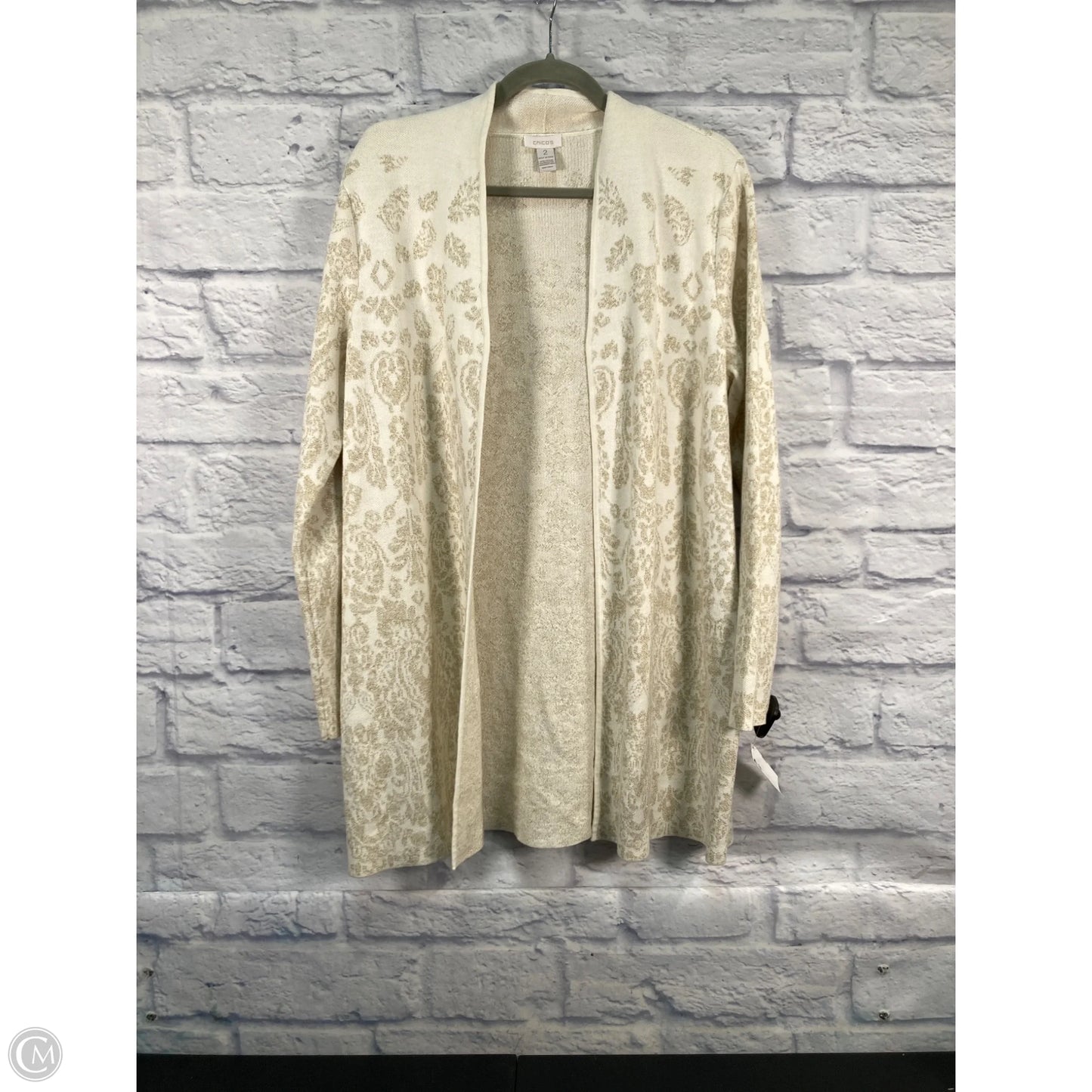 Sweater Cardigan By Chicos In Cream, Size: L