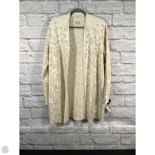 Sweater Cardigan By Chicos In Cream, Size: L