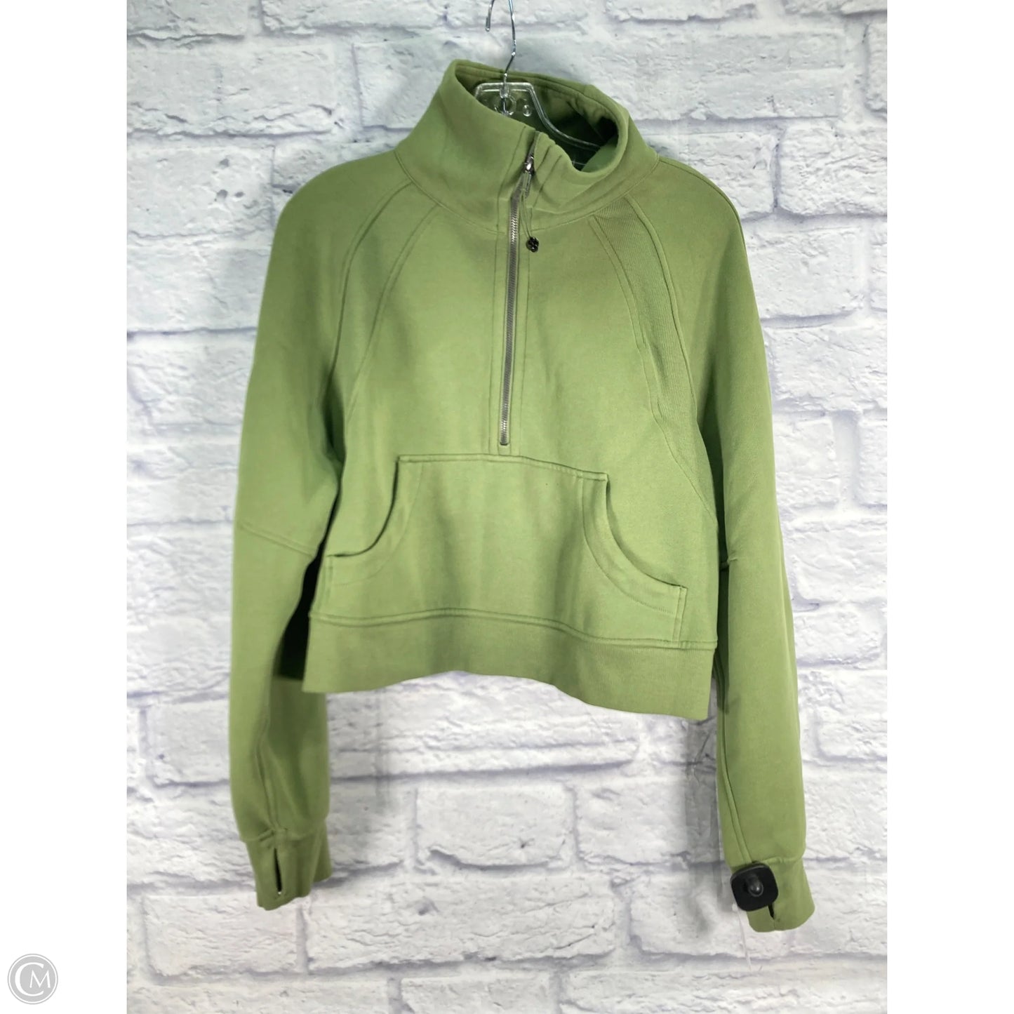 Athletic Sweatshirt Collar By Lululemon In Green, Size: Xxs