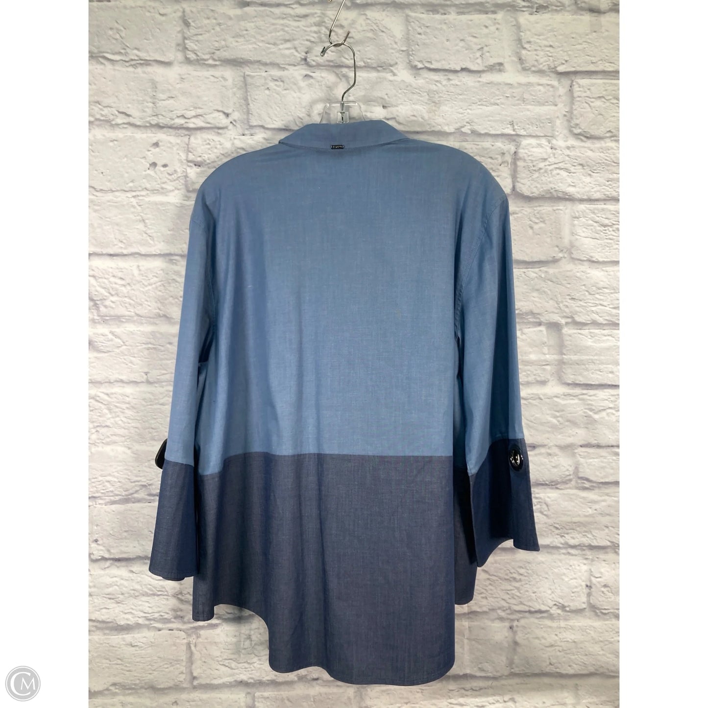 Top Long Sleeve Designer By St. John In Blue, Size: Xl