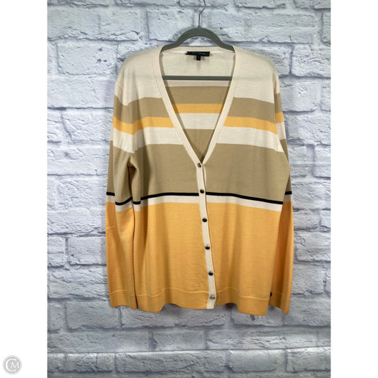 Cardigan Designer By St. John In Yellow, Size: Xl