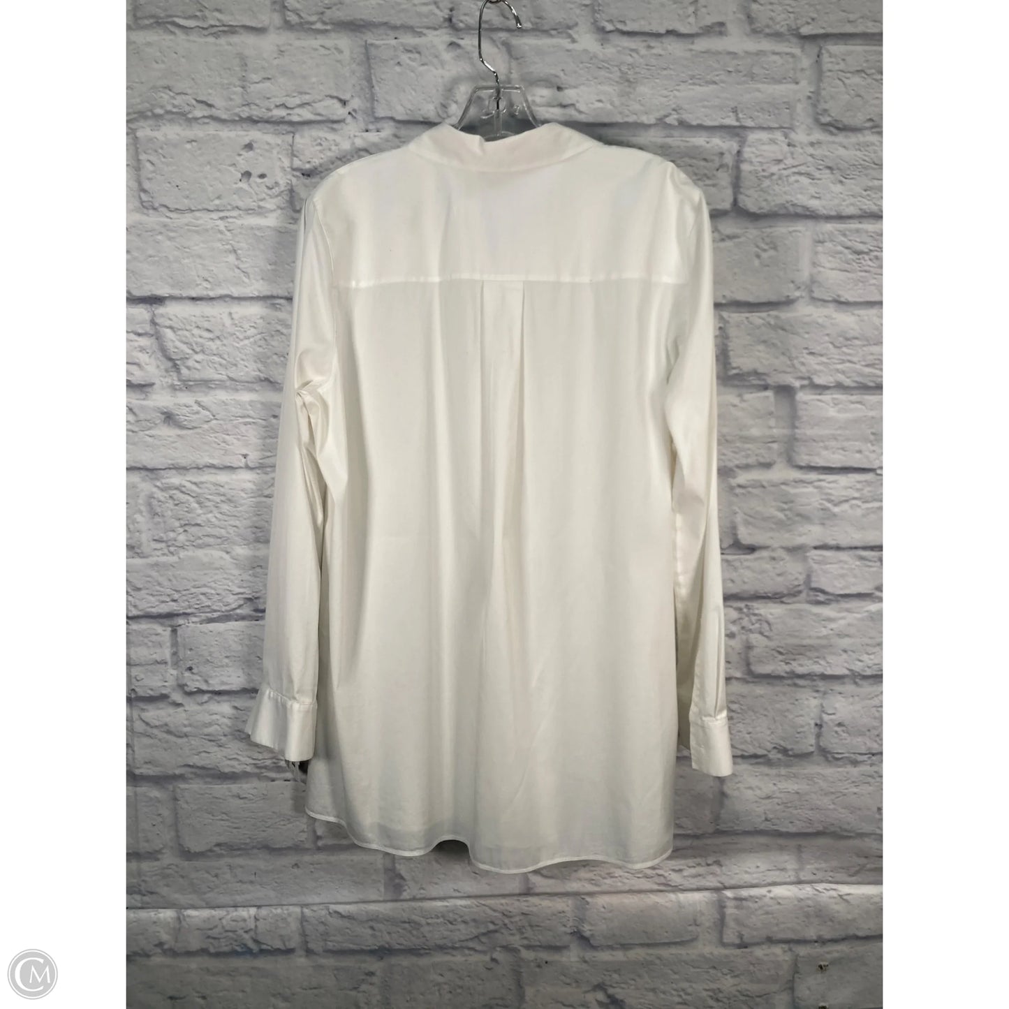 Top Long Sleeve Designer By Lafayette 148 In White, Size: Xl