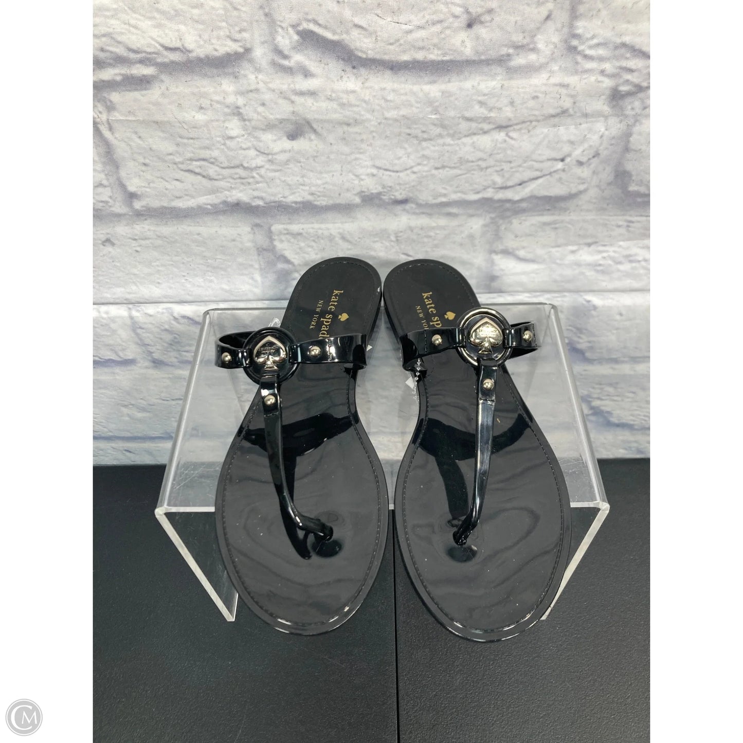 Sandals Designer By Kate Spade In Black, Size: 8