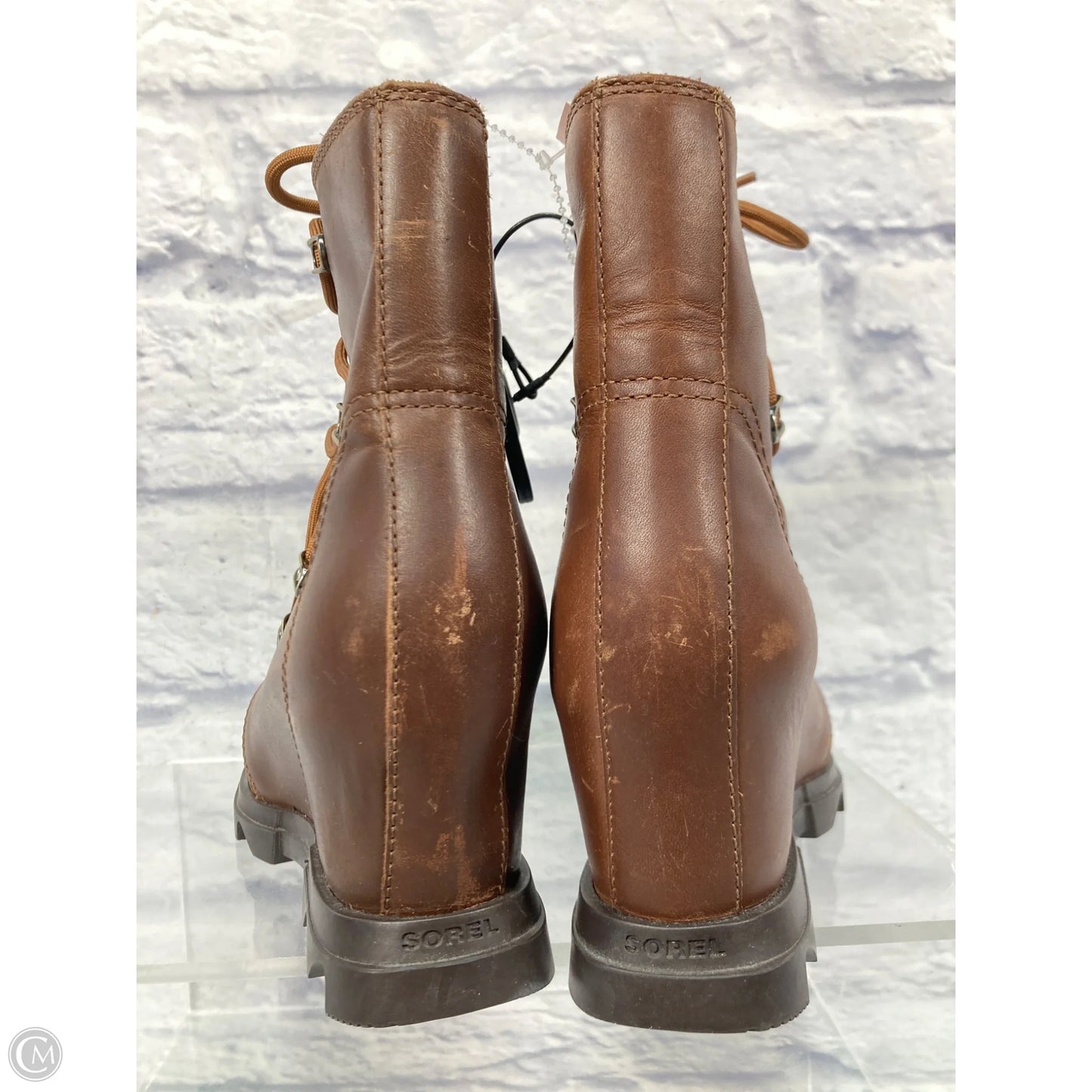 Boots Ankle Heels By Sorel In Brown, Size: 7