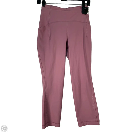 Athletic Leggings By Lululemon In Pink, Size: 4
