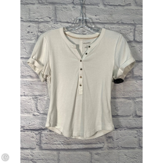 Top Short Sleeve By Pilcro In White, Size: L