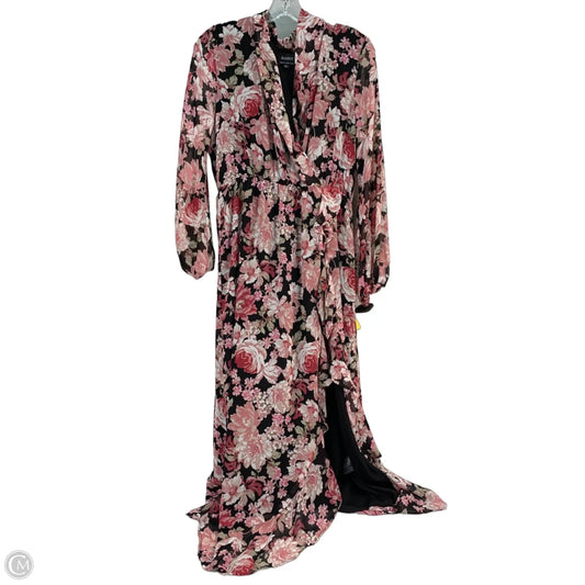 Dress Casual Maxi By Bardot In Black & Pink, Size: M