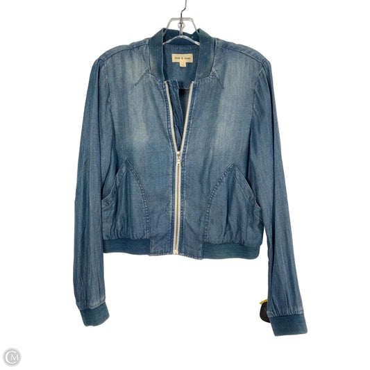 Jacket Denim By Cloth & Stone In Blue Denim, Size: S