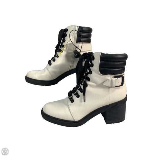Boots Combat By Mix No 6 In Black & White, Size: 7.5