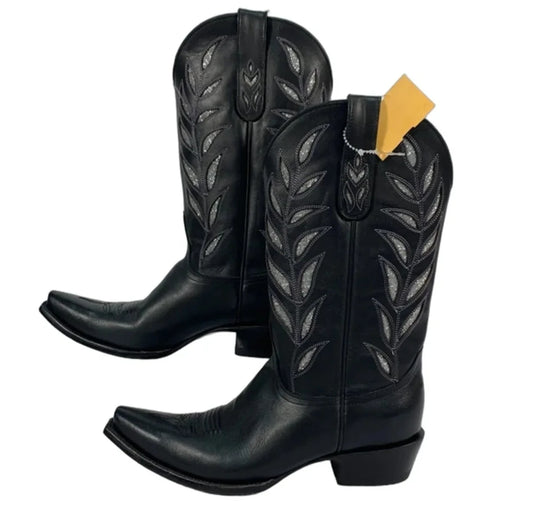 Boots Western By Clothes Mentor In Black & Silver, Size: 10