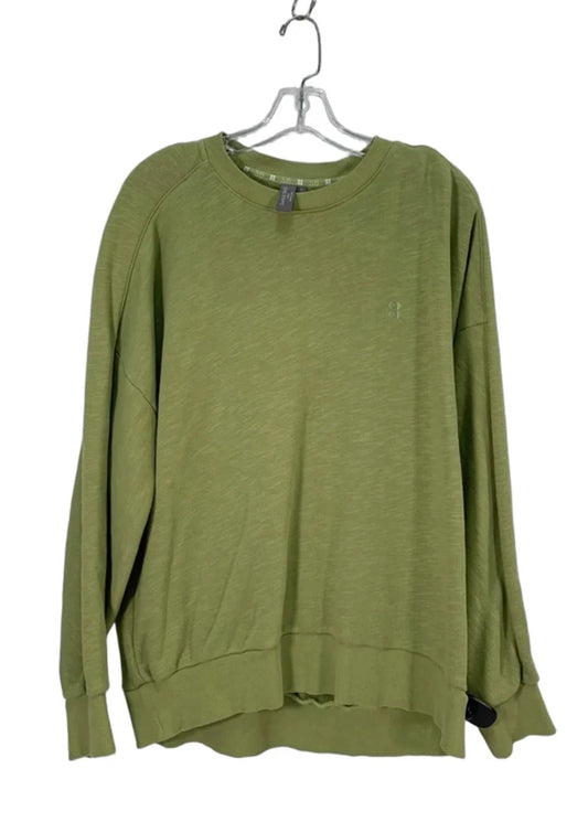 Sweatshirt Crewneck By Sweaty Betty In Chartreuse, Size: L