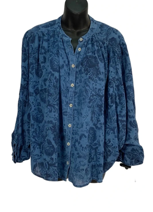 Top Long Sleeve By Pilcro In Blue, Size: Xs