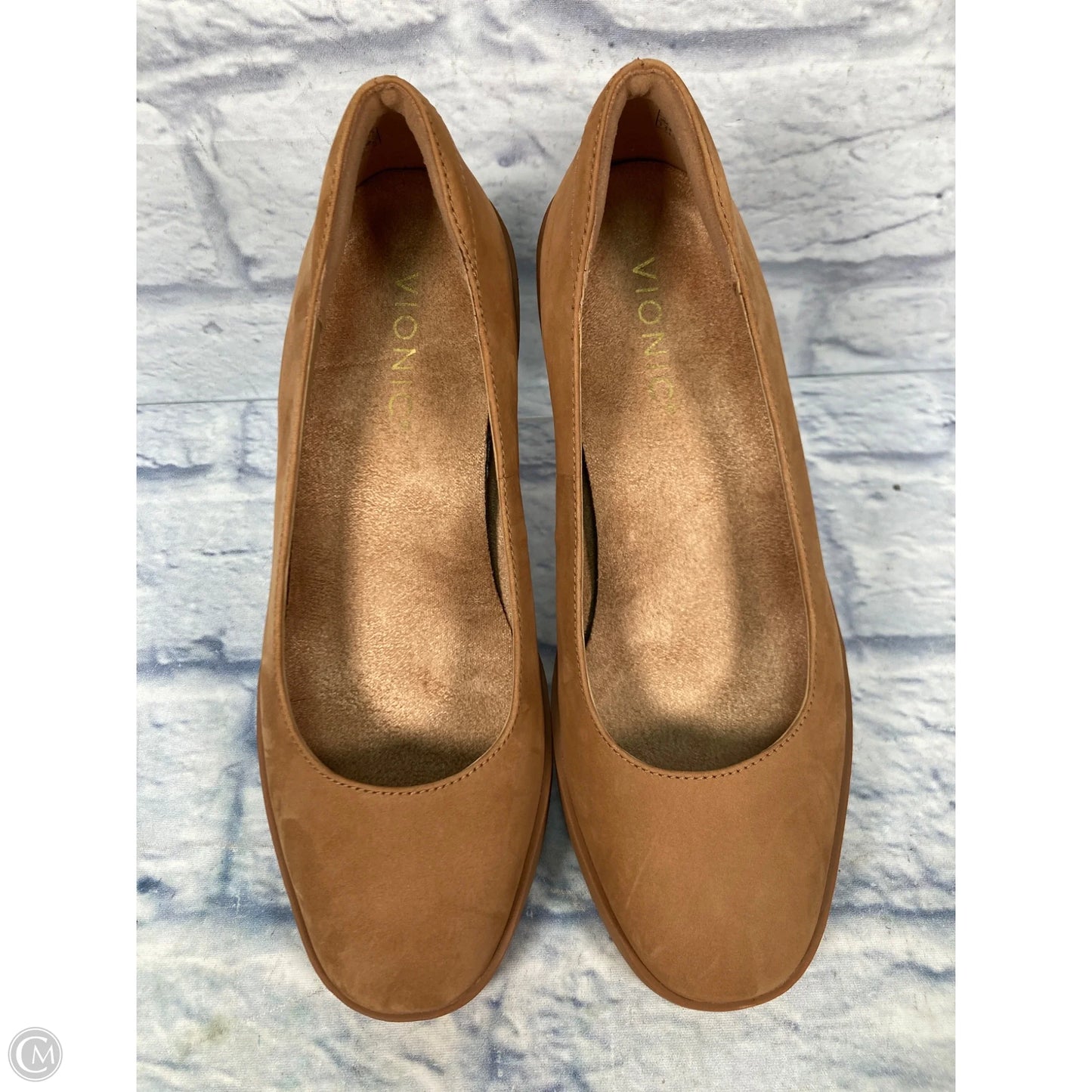Shoes Heels Wedge By Vionic In Tan, Size: 7.5
