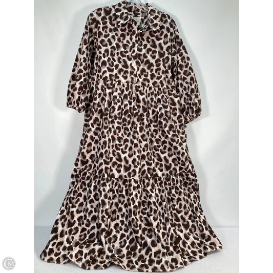 Dress Casual Maxi By Maeve In Brown & Cream, Size: S