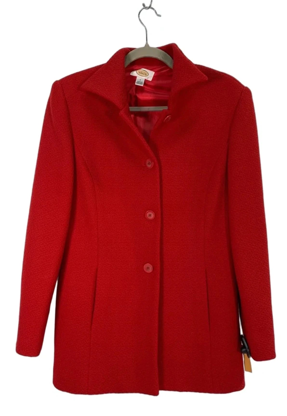 Coat Wool By Talbots In Red, Size: 6