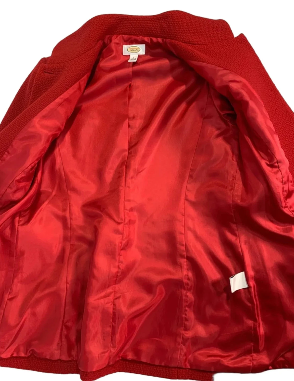 Coat Wool By Talbots In Red, Size: 6