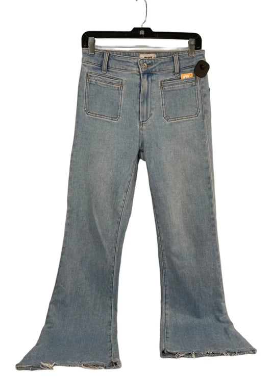 Jeans Flared By Paige In Blue Denim, Size: 4