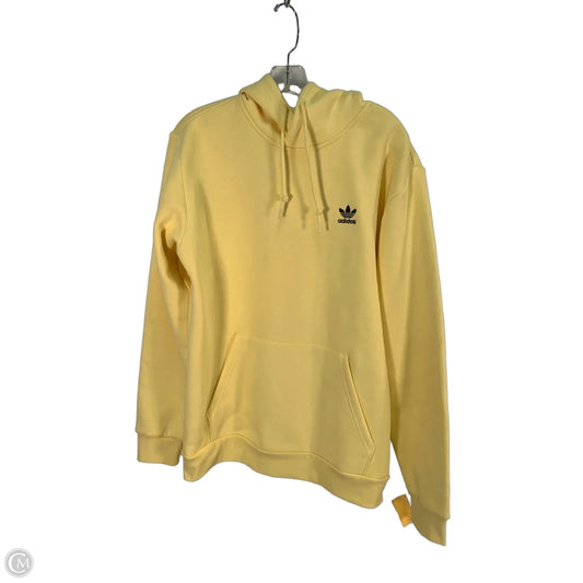 Sweatshirt Hoodie By Adidas In Yellow, Size: M