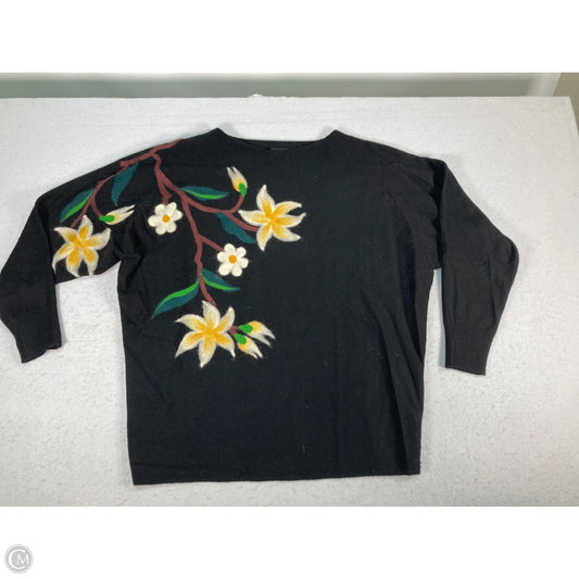 Sweater By Aaeda In Black & Yellow, Size: M