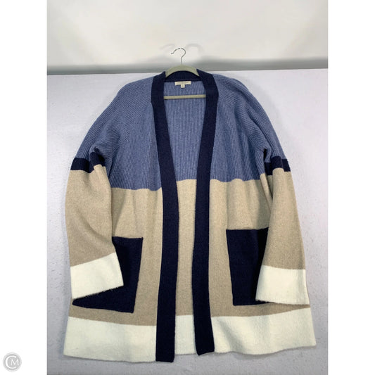 Cardigan By Liverpool In Blue & Tan, Size: Xl