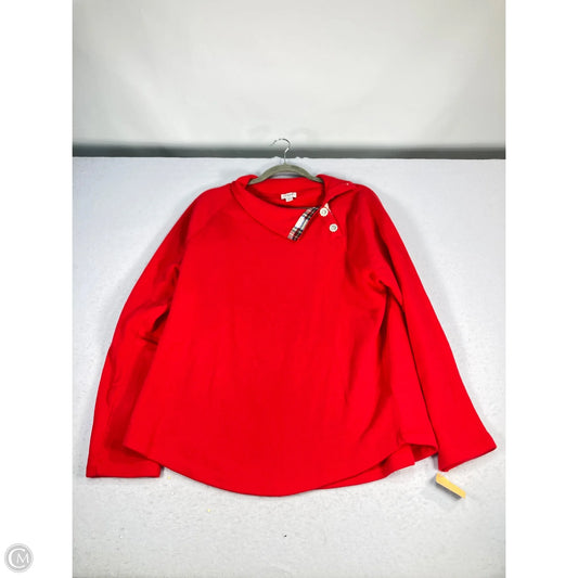 Sweatshirt Collar By J. Crew In Red, Size: Xl