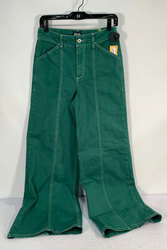 Jeans Wide Leg By Maeve In Green Denim, Size: 6
