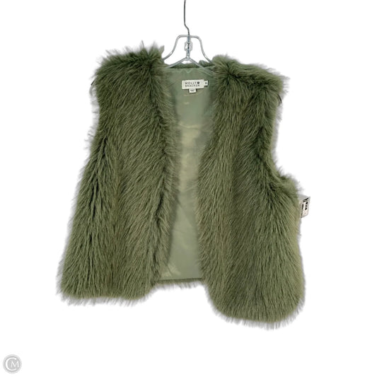 Vest Faux Fur & Sherpa By Molly Bracken In Green, Size: Xl