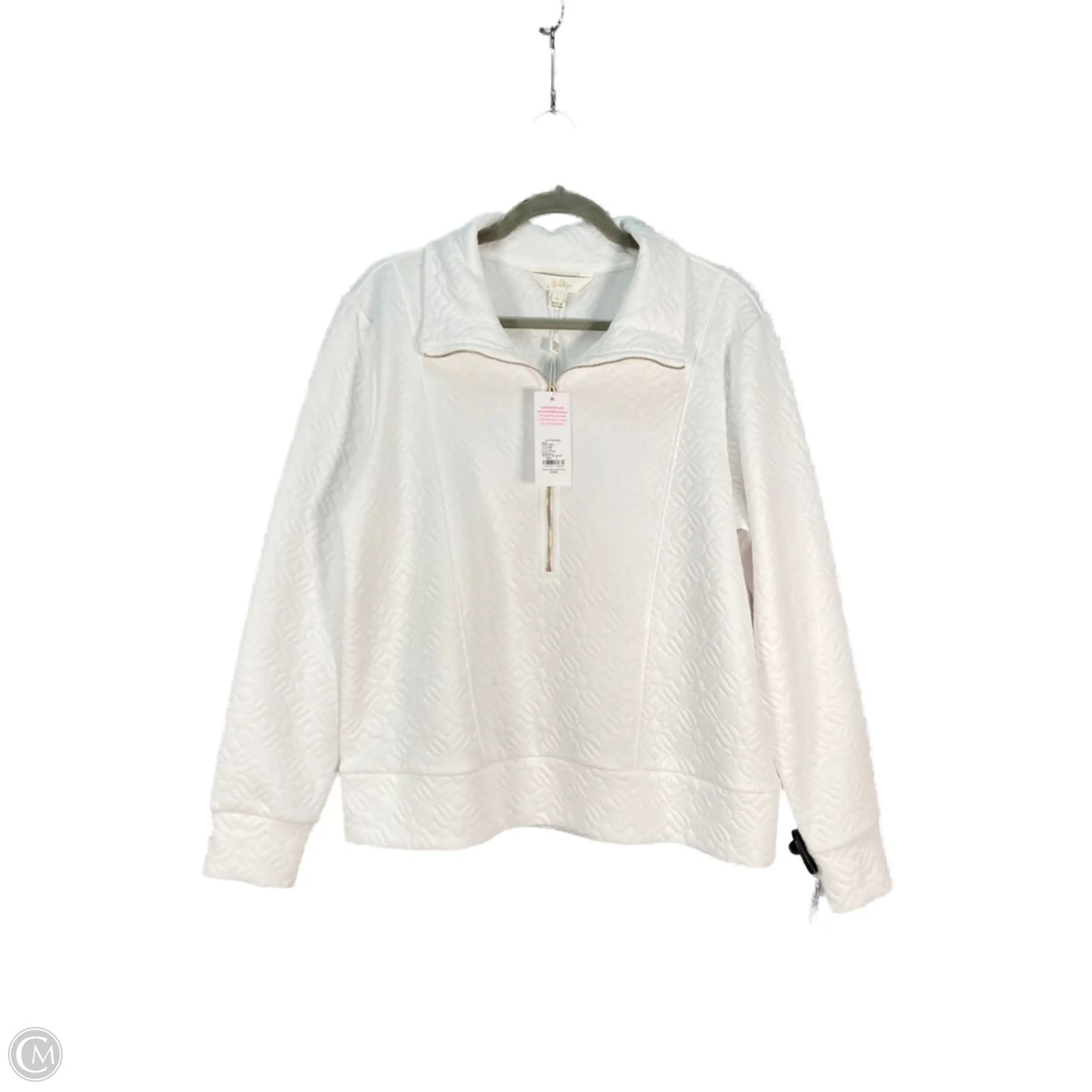 Top Long Sleeve Designer By Lilly Pulitzer In White, Size: L