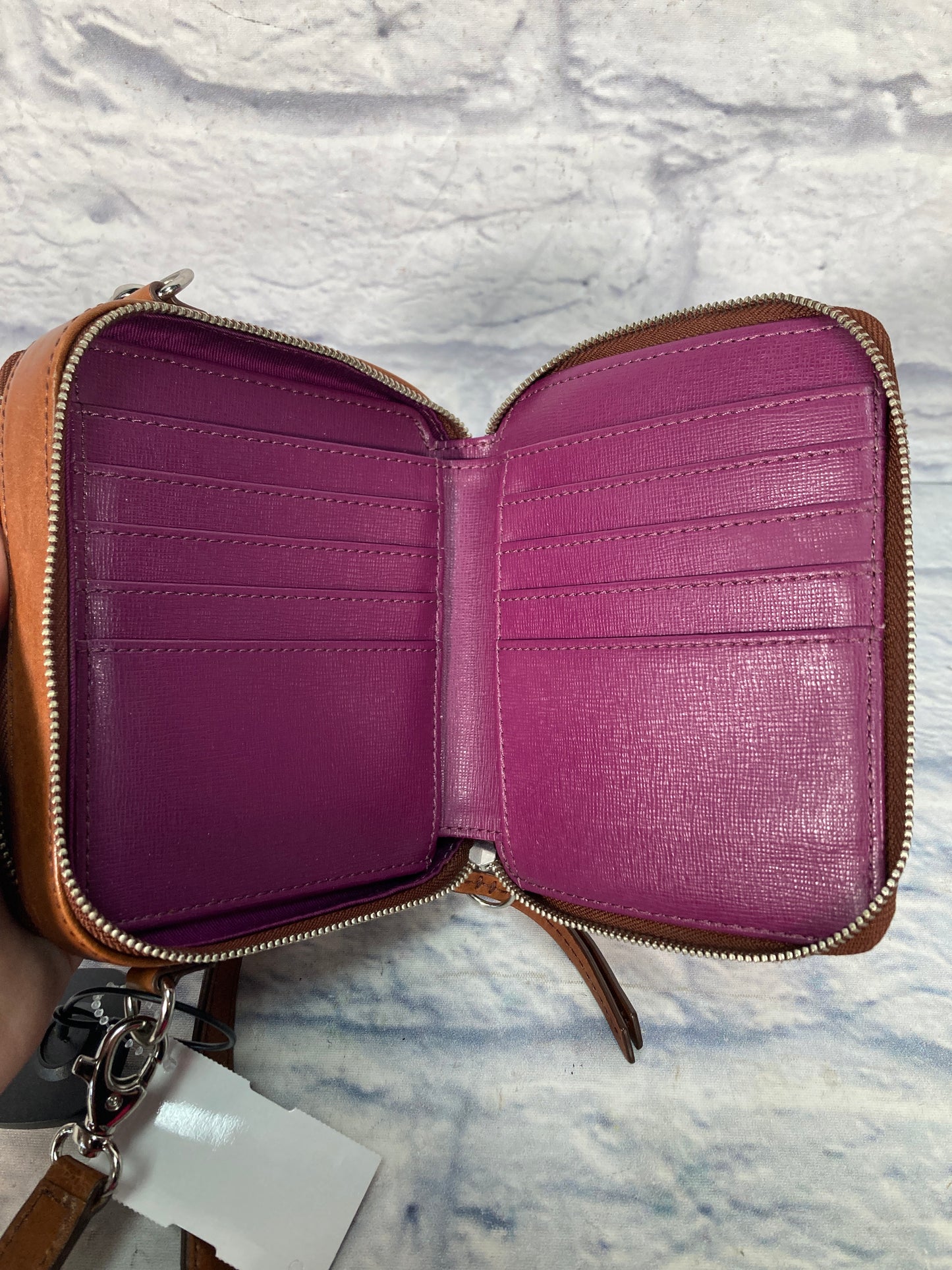 Crossbody Leather By Fossil, Size: Small