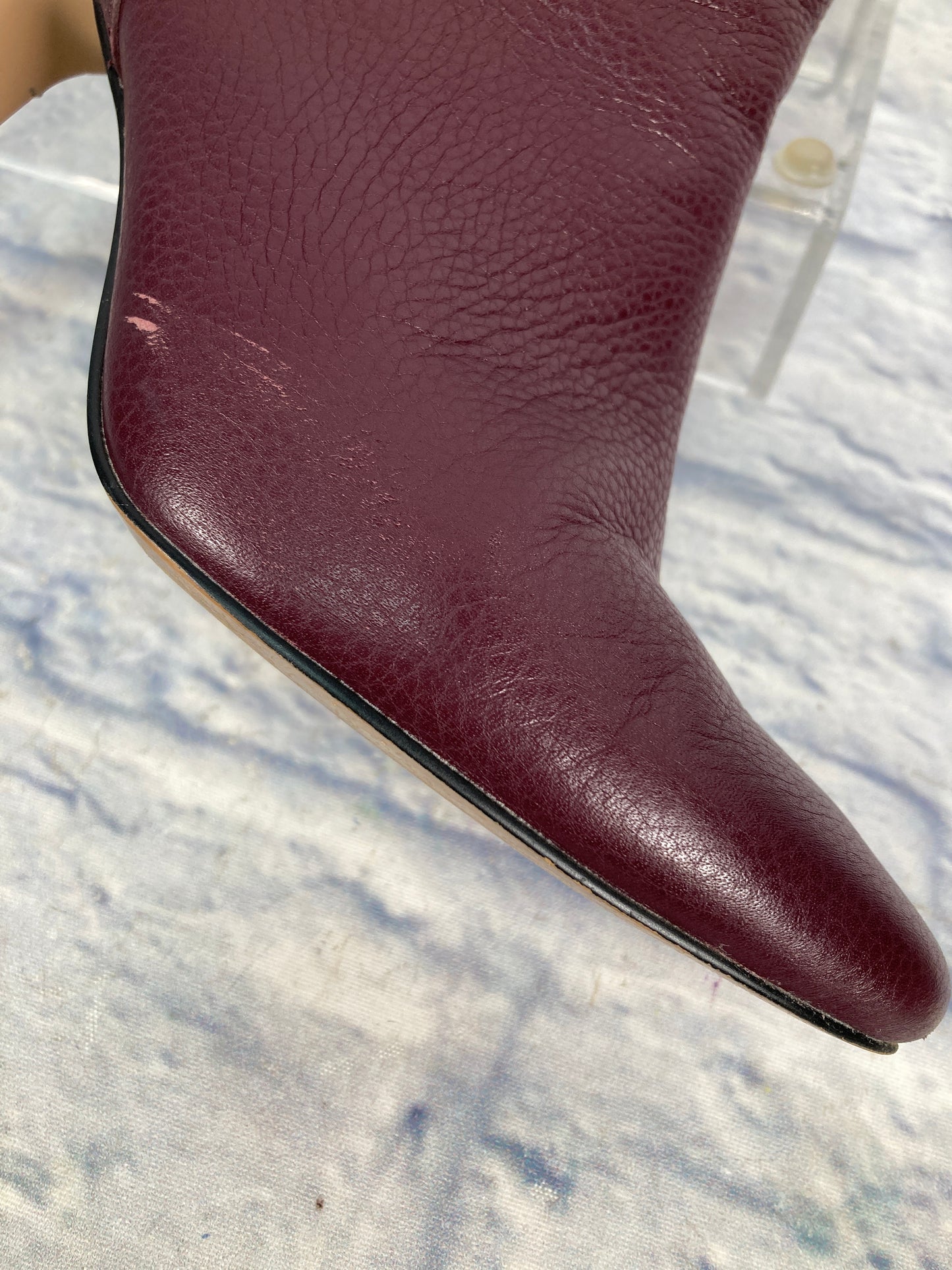 Boots Designer By Kurt Geiger In Maroon, Size: 7