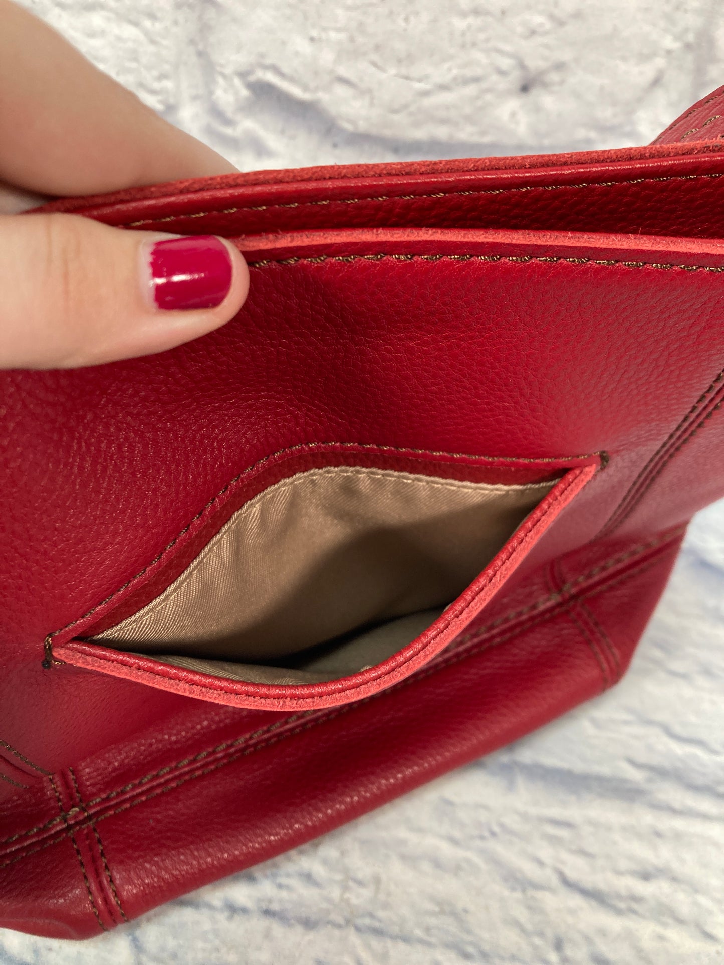 Handbag Leather By The Sak, Size: Medium